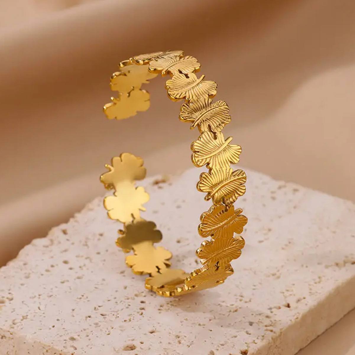 striking gold cuff bracelet