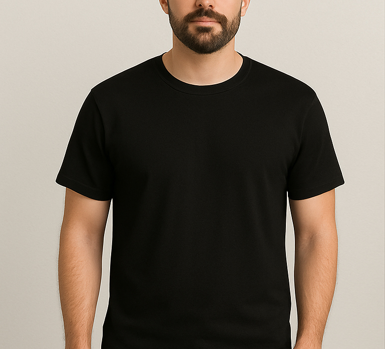 Black T-Shirt Basic Front