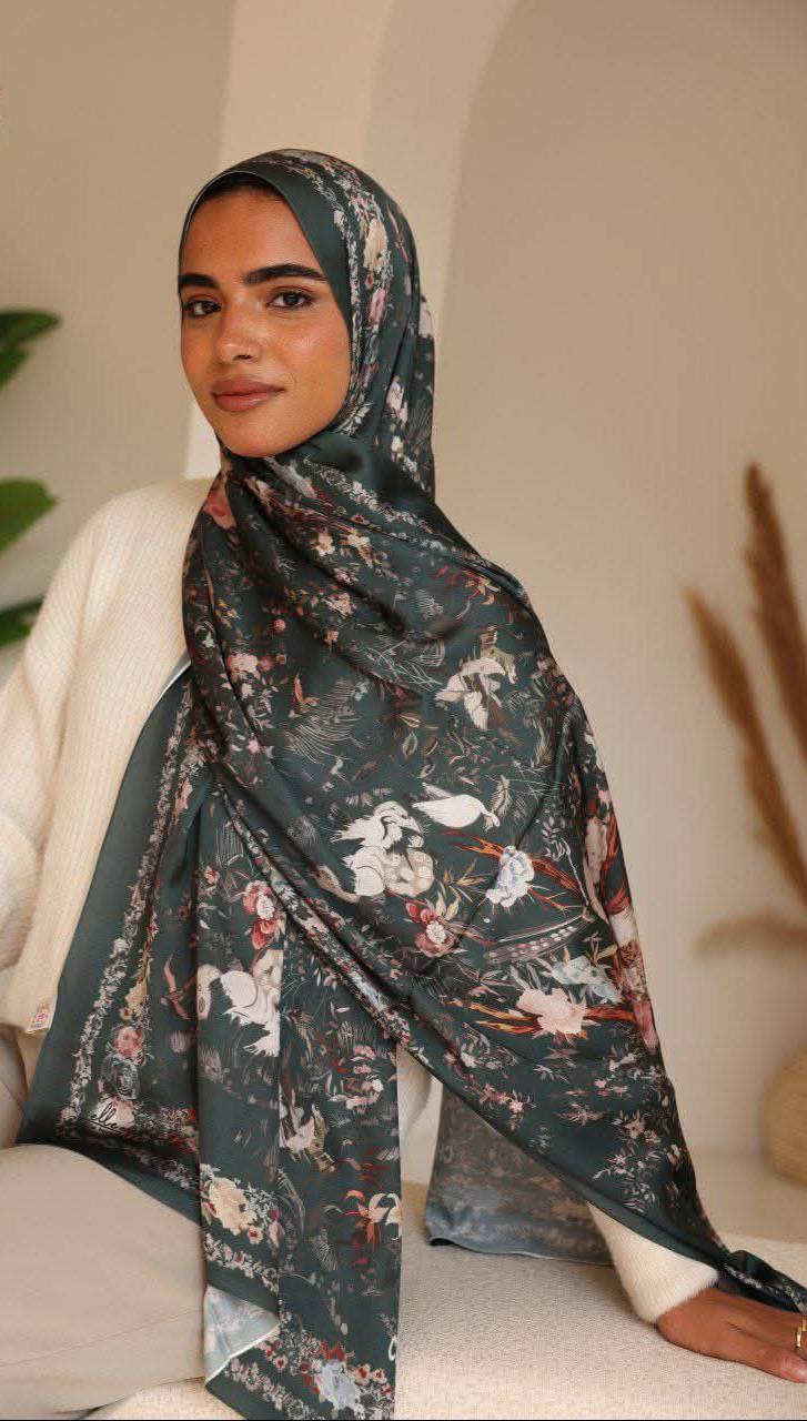 French Satin Hijab Scarf