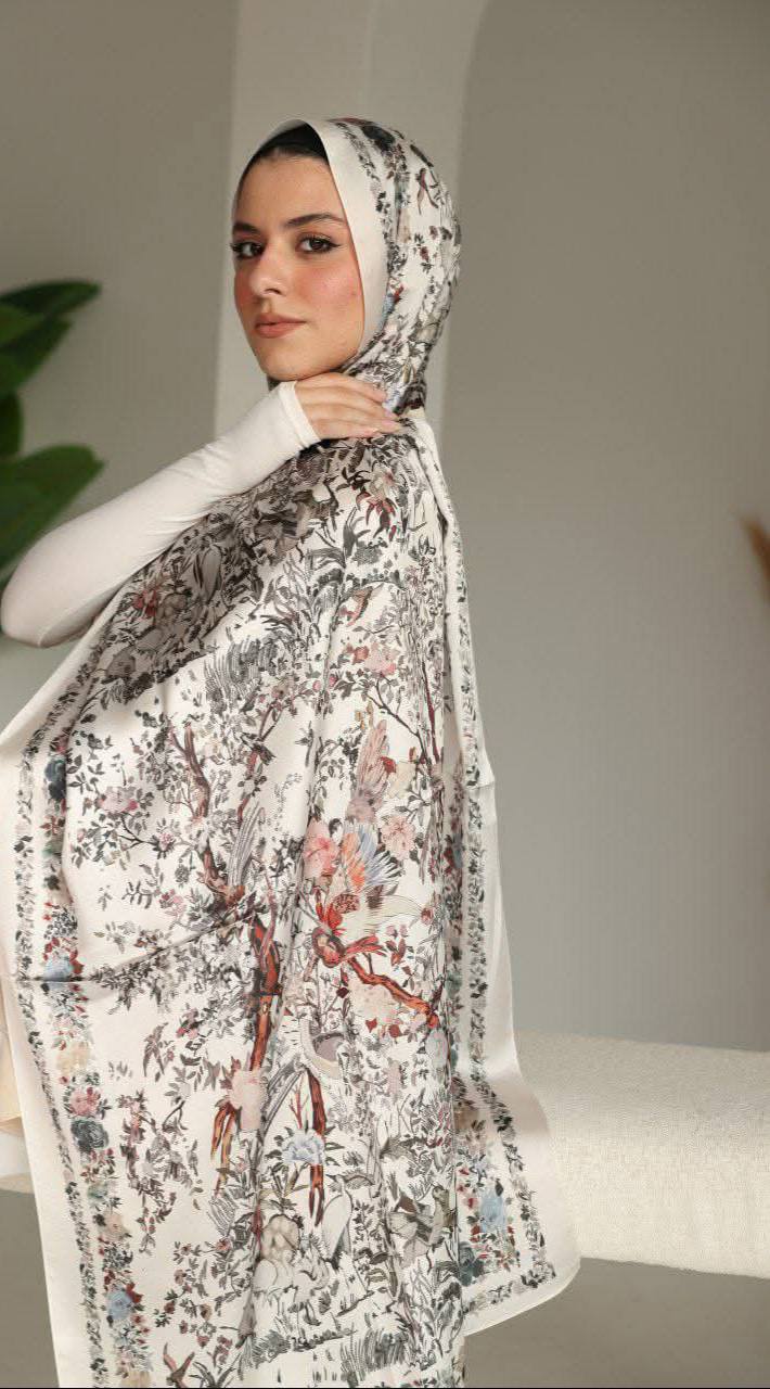 French Satin Hijab Scarf
