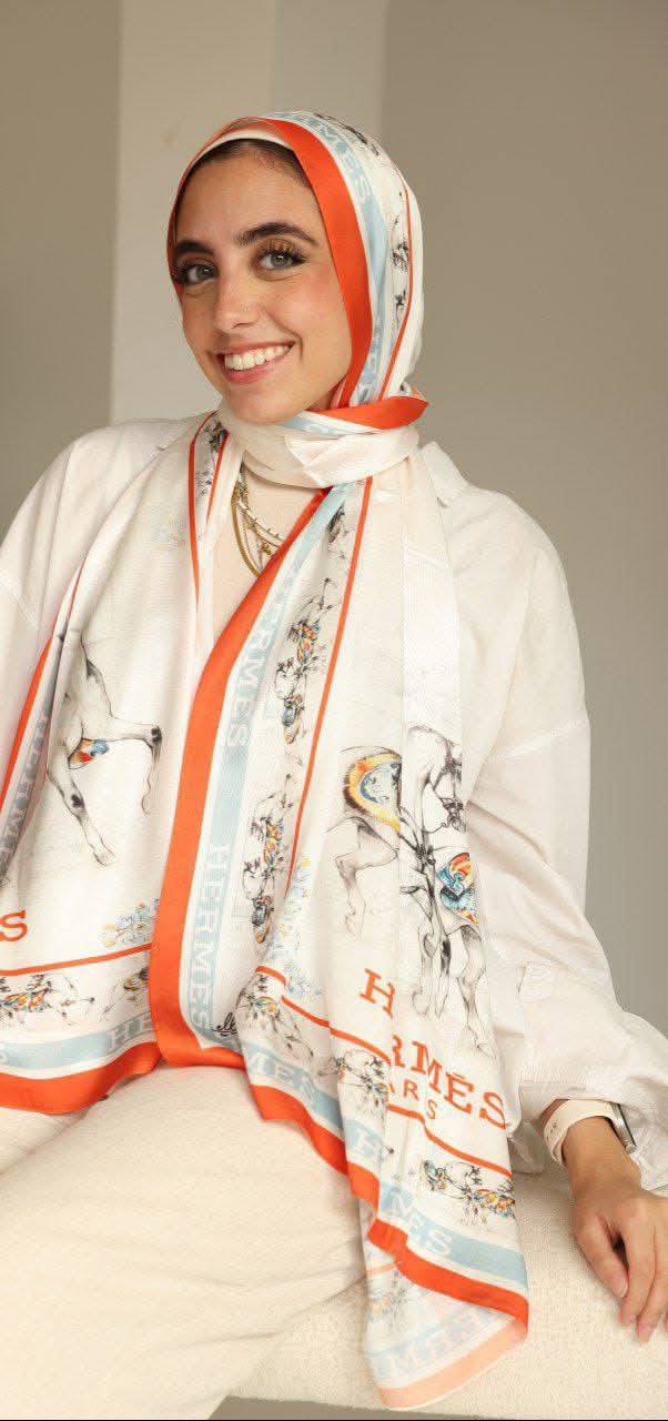 French Satin Hijab Scarf