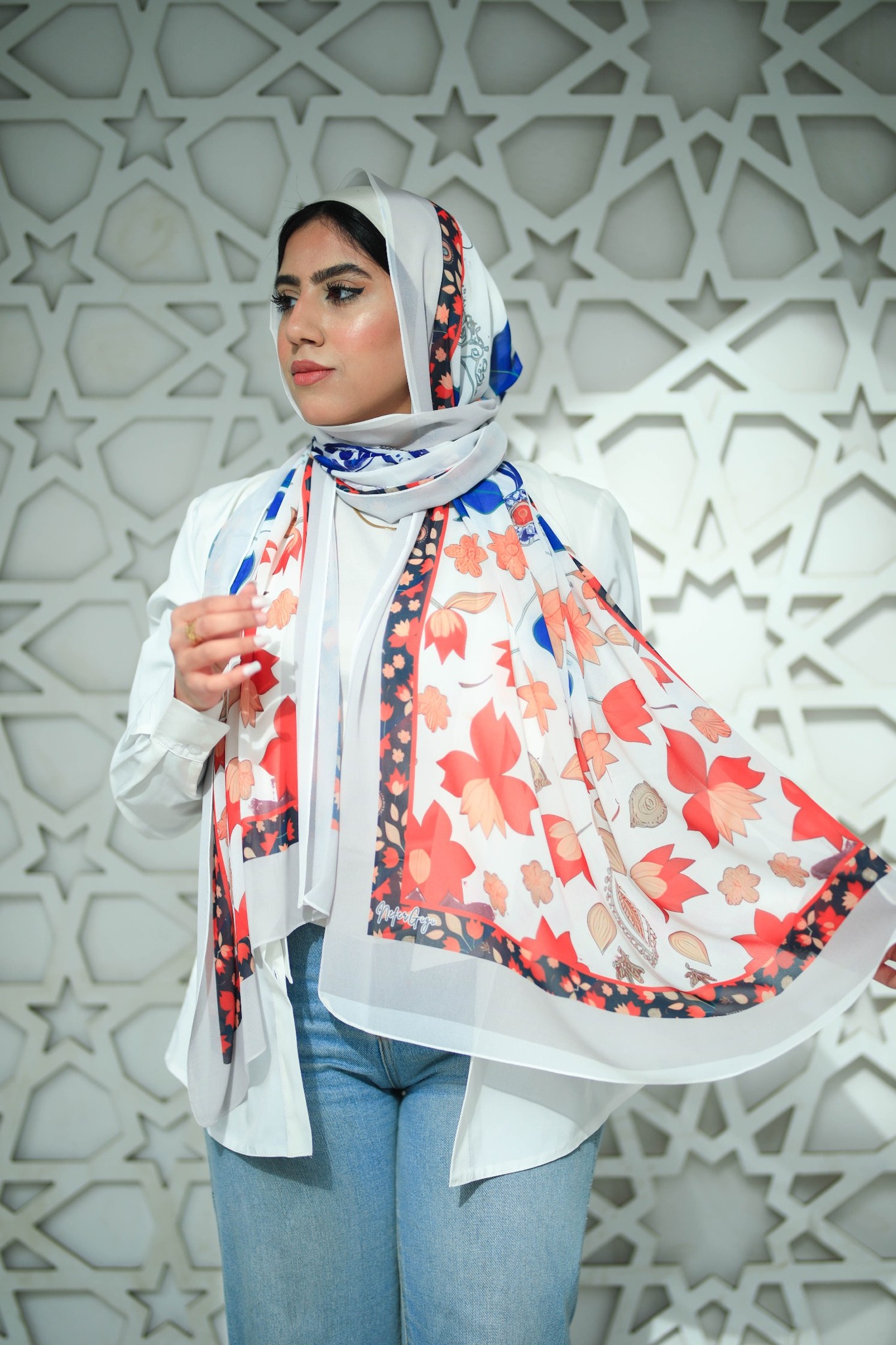 Digital Printed Chiffon Hijab Scaf