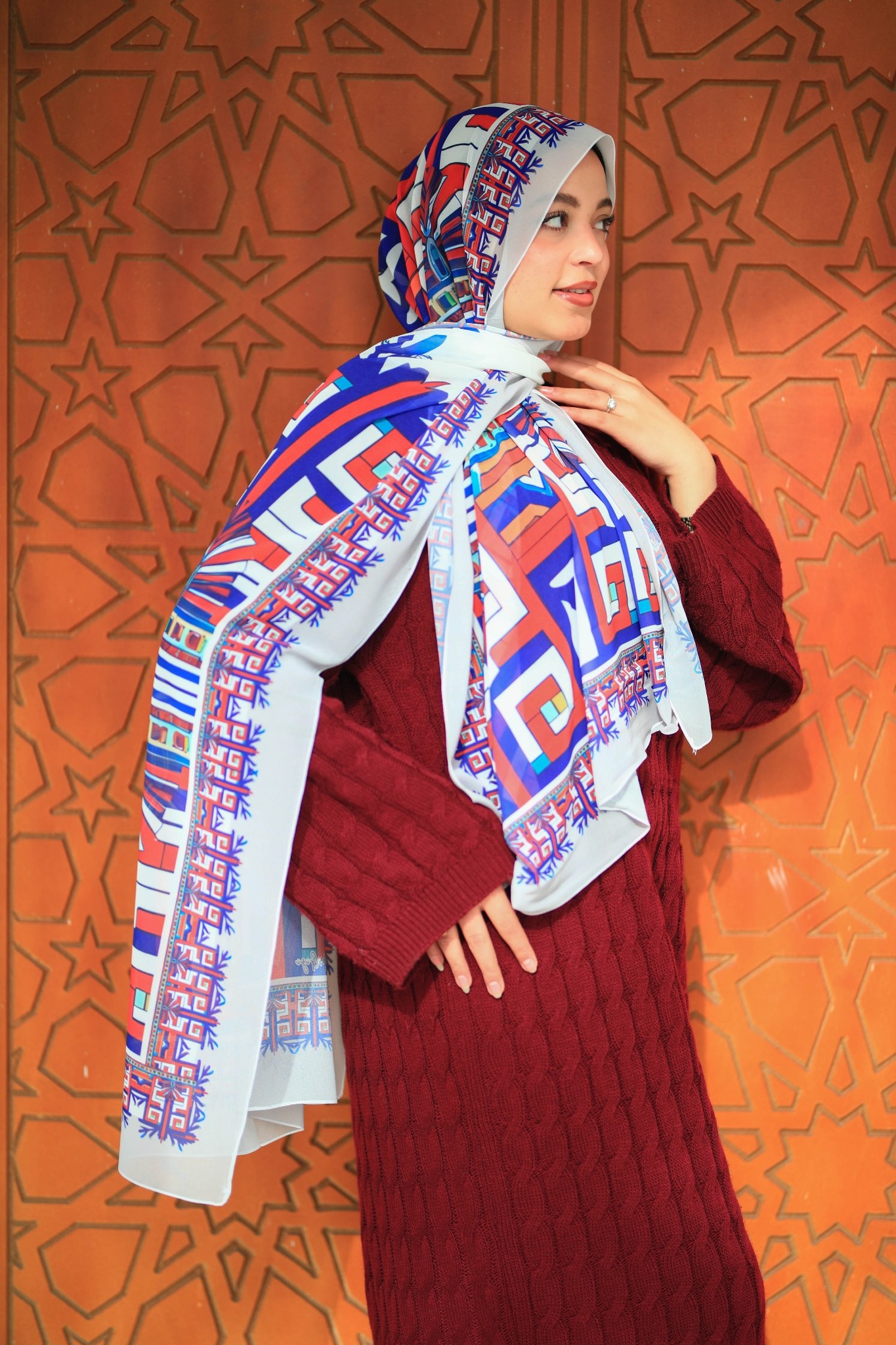 Digital Printed Chiffon Hijab Scaf