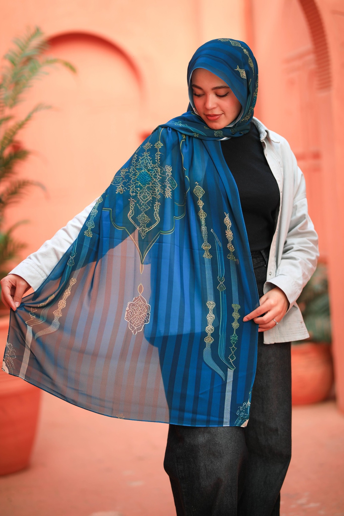 Digital Printed Chiffon Hijab Scaf