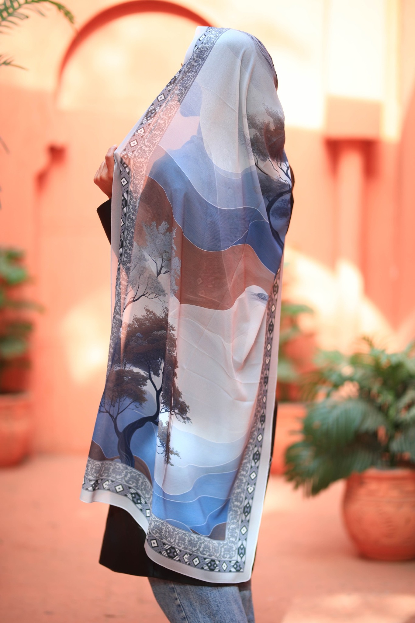 Digital Printed Chiffon Hijab Scaf