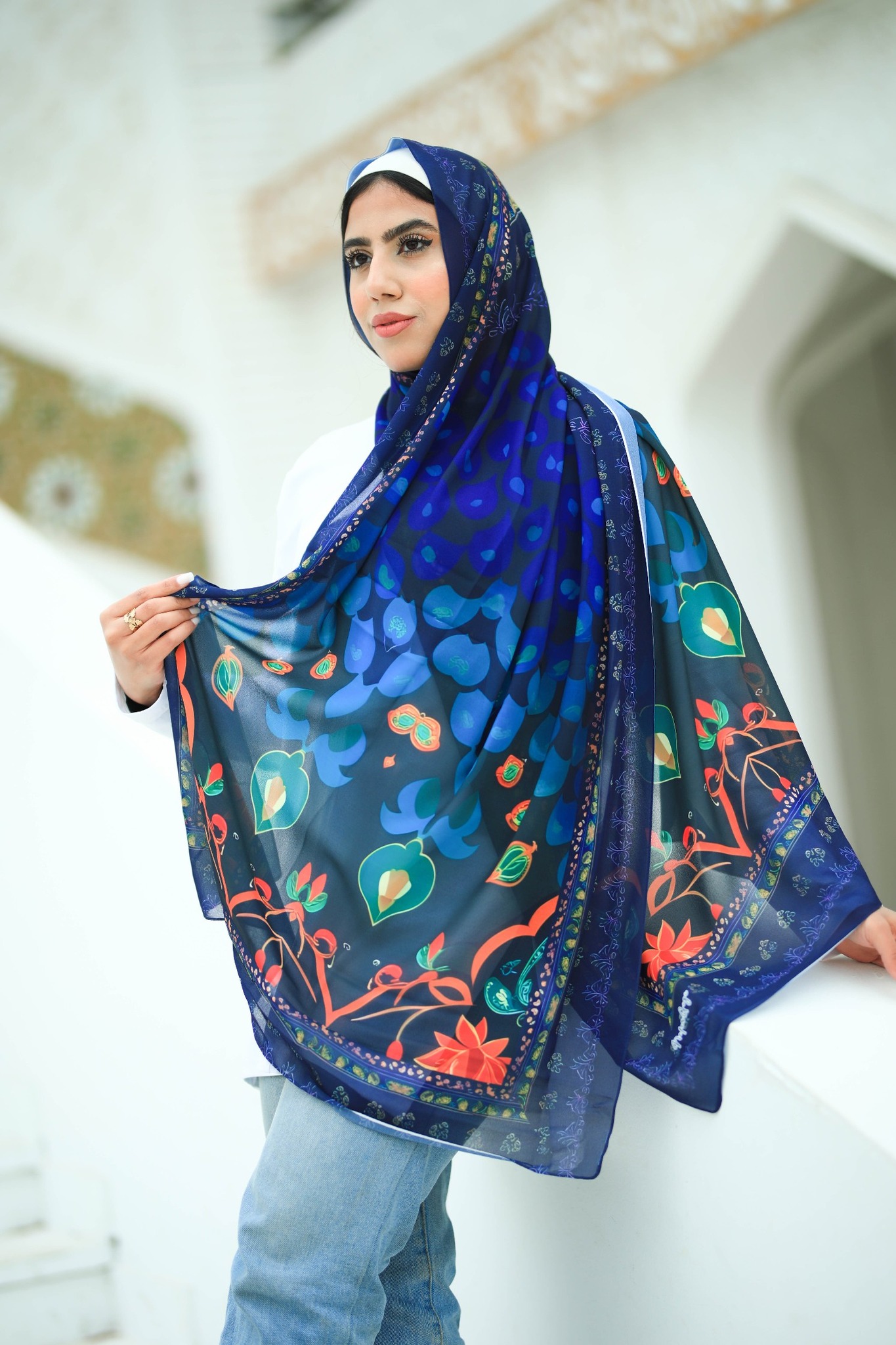 Digital Printed Chiffon Hijab Scaf