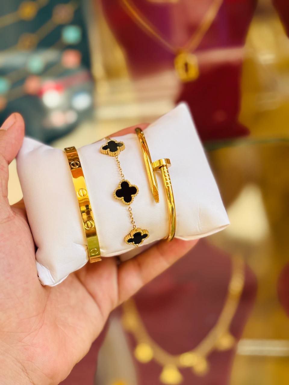 Three pieces, one Cartier, one Cartier nail, and one Van Cleef