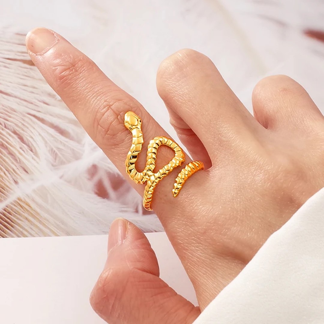 Stainless steel snake ring